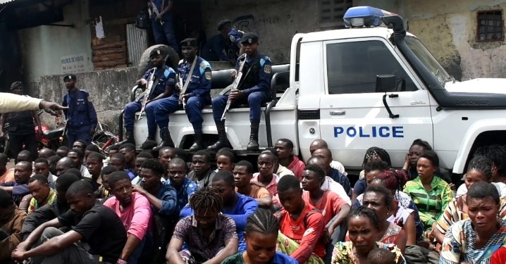 Goma-Insécurité: 68 criminels présentés à la presse par la police