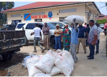 Goma: les biens des déplacés remis au maire , distribués aux déplacés du site Baraka à Mugunga