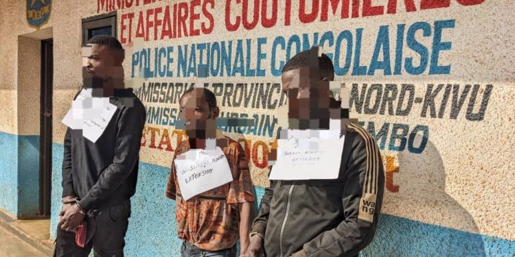 Butembo : trois présumés criminels dont un militaire FARDC présentés au public