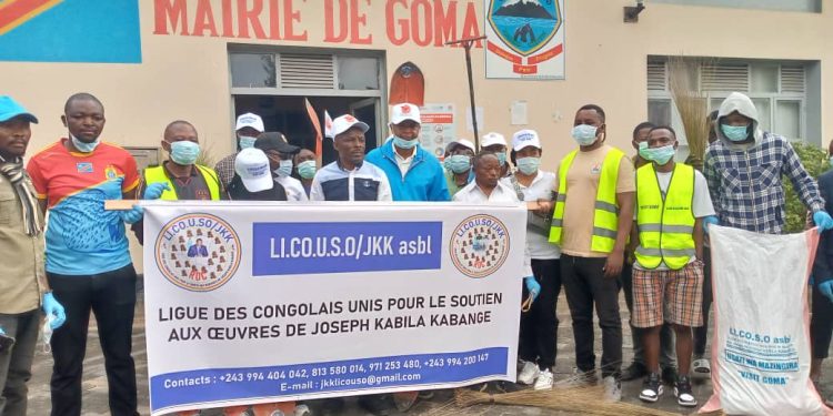 Nord-Kivu : Salongo: le maire de Goma soutenu par les membres de la ligue des congolais unis pour le soutien aux œuvres de JKK