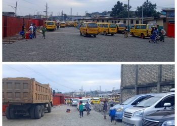 Goma: le parking au rond-point Rutshuru en perpétuelle métamorphose