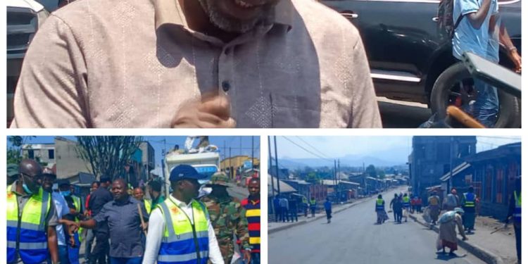 Salongo à Goma : Appel du Maire Julien Katembo Ndalieni aux occupants des parcelles situées sur les artères principales à balayer la chaussée