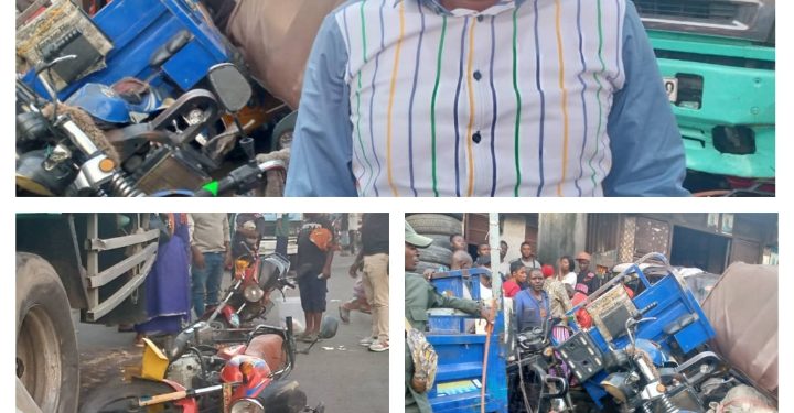 Goma : Un camion percute six motos près du rond-point Rutshuru, aucun mort à déplorer