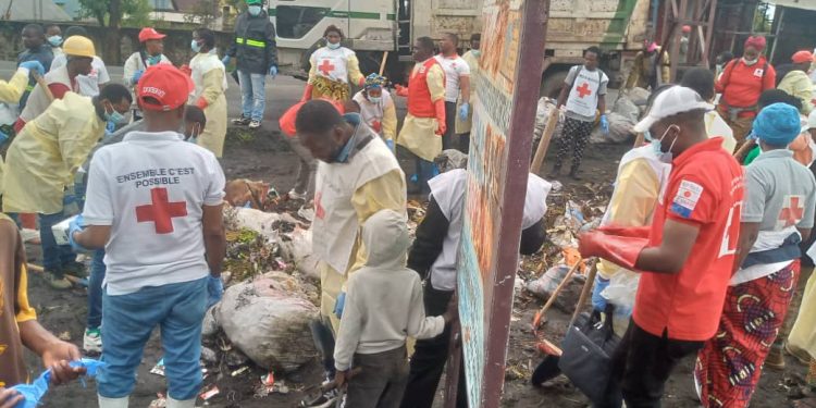 Salongo à Goma: La responsabilité de tout un chacun d&rsquo;assainir son milieu pour éviter trop de déchets dans la ville ( Croix-Rouge RDC)