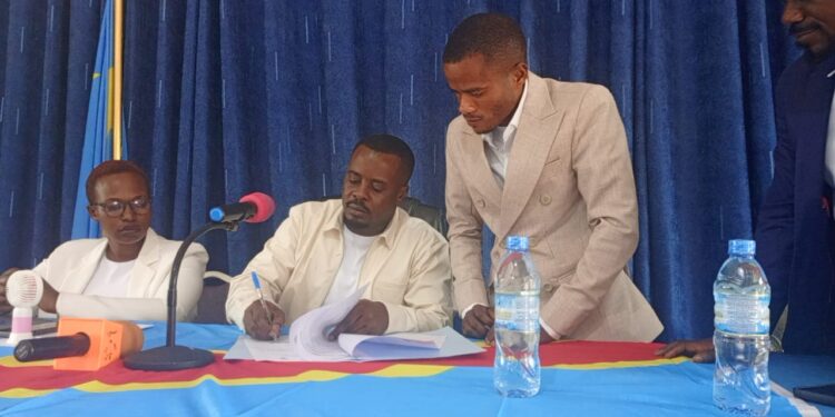 Goma : Cérémonie d’installation officielle du bourgmestre adjoint de la commune de Goma Katembo Isevisya Abraham par le maire Désiré Ngabo Kisuba