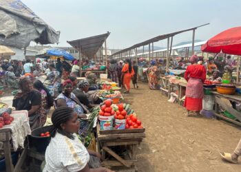 Goma: Un ouf de soulagement des vendeurs transfrontaliers, le stade le Volcan leur sert provisoirement de marché