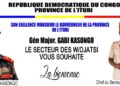 Djugu : le secteur des Walendu Djatsi souhaite la bienvenue au gouverneur militaire de l’Ituri
