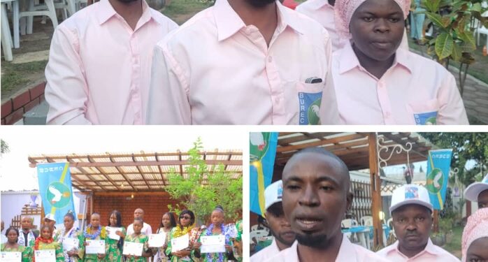 Ituri : 11 femmes formées en coupe et couture reçoivent leurs brevets et matériels de travail à Bunia