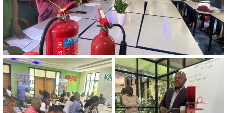 Goma: Les personnes en charge de la protection civile dans la communauté, formées en techniques de prévention des incendies