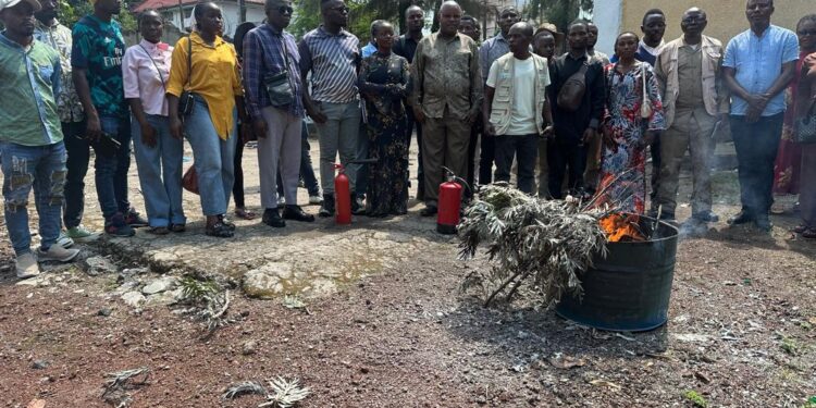 Goma: Clôture mercredi de la formation sur les techniques d’extinction du feu d’incendie organisée par la protection civile